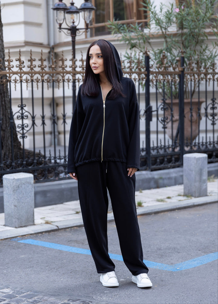 Trening bumbac premium Tokyo Negru
