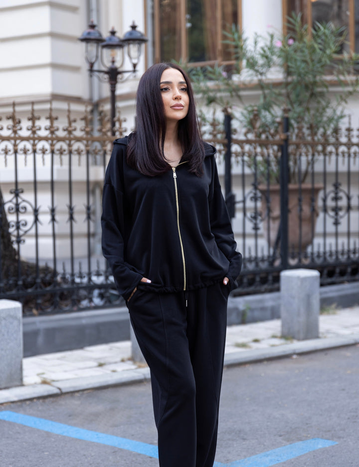 Trening bumbac premium Tokyo Negru
