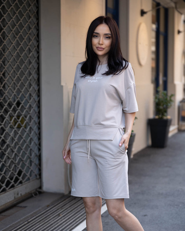 Set bumbac Stilish Bej