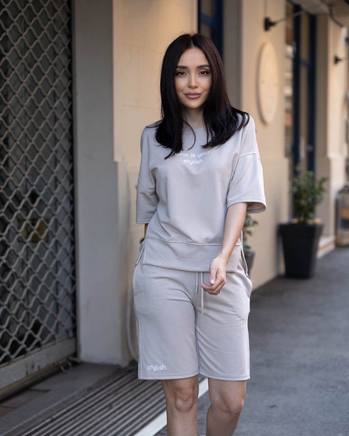 Set bumbac Stilish Bej
