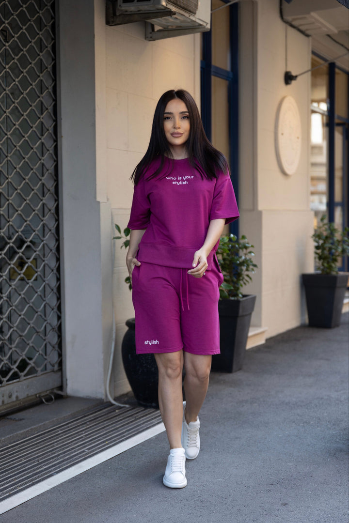 Set bumbac Stilish Zmeura