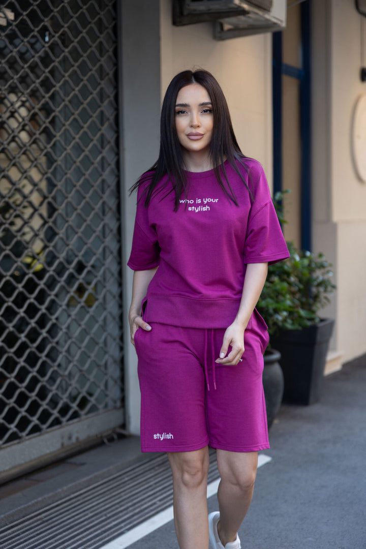Set bumbac Stilish Zmeura