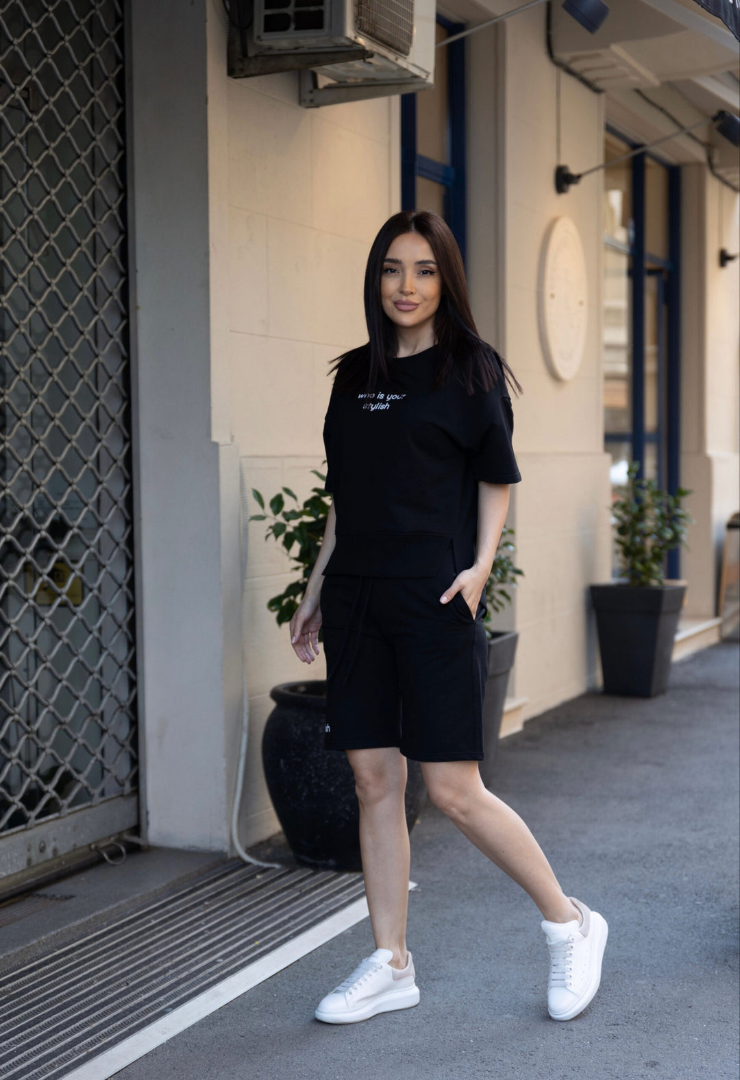 Set bumbac Stilish Negru