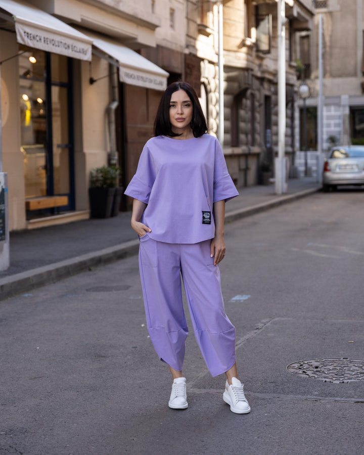 Set bumbac Kaida Lila
