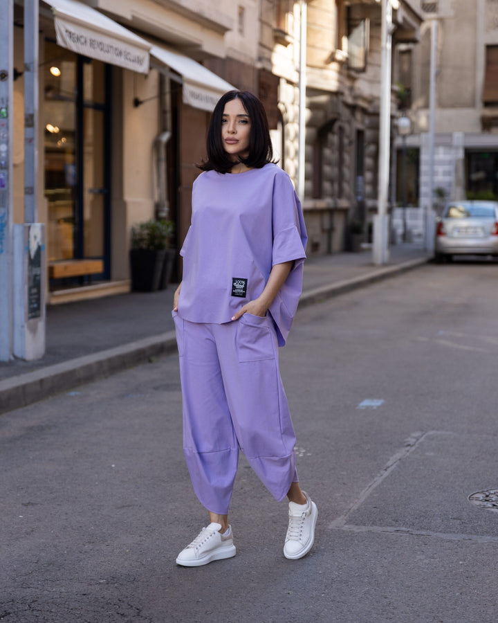 Set bumbac Kaida Lila