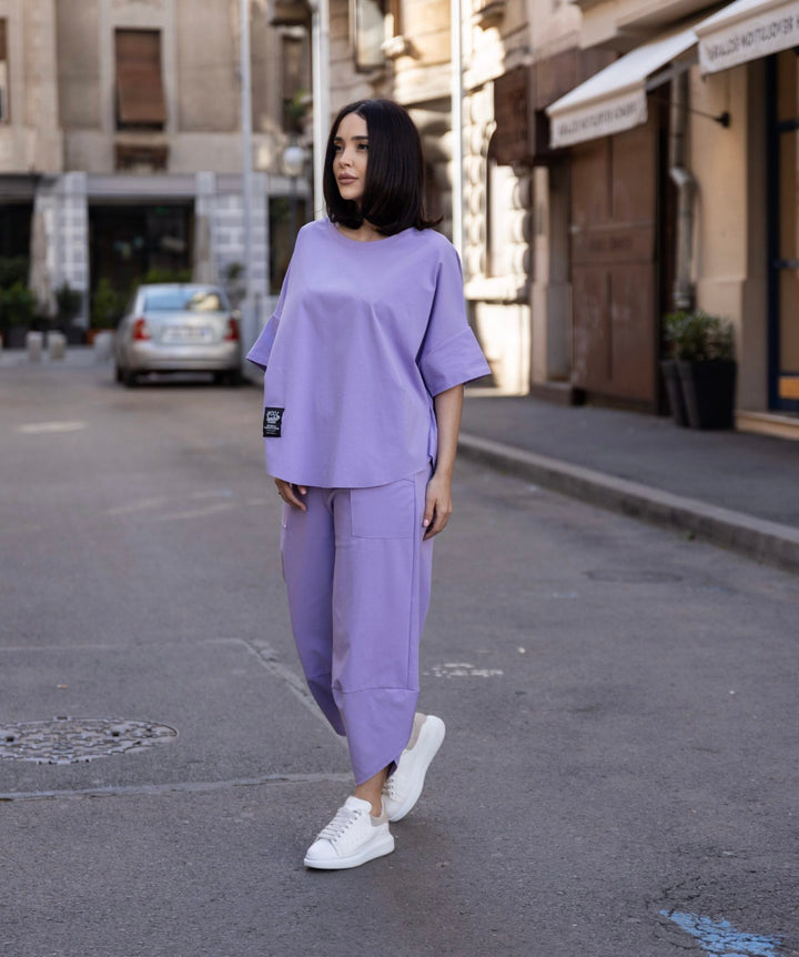 Set bumbac Kaida Lila
