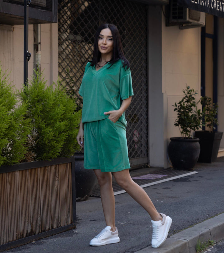 Set catifea Amme Verde
