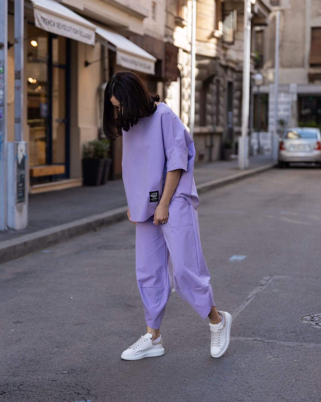 Set bumbac Kaida Lila