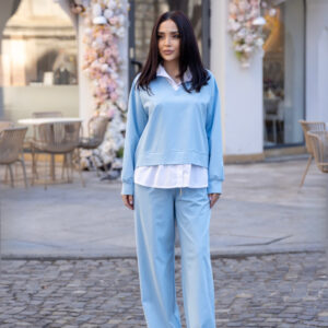 Set bumbac Elia Bleu